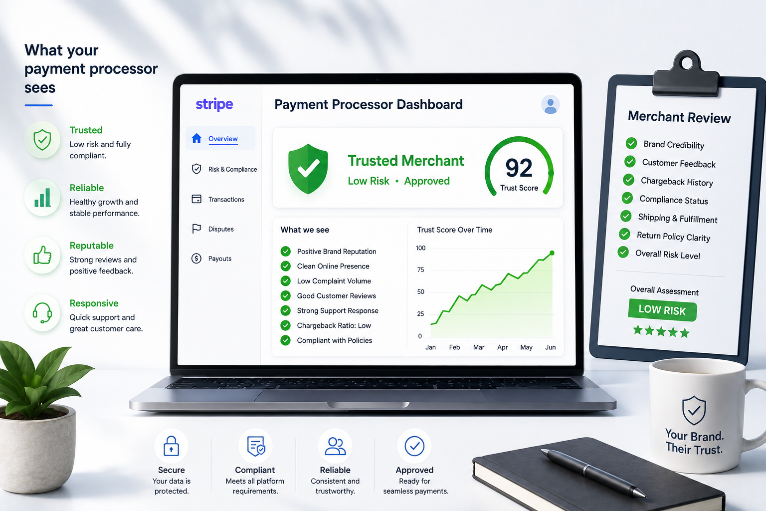 What a payment processor sees when reviewing a merchant